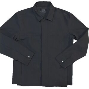 BYLT Basics District Men's  Jacket Size Medium Full Snap EUC Black Pockets